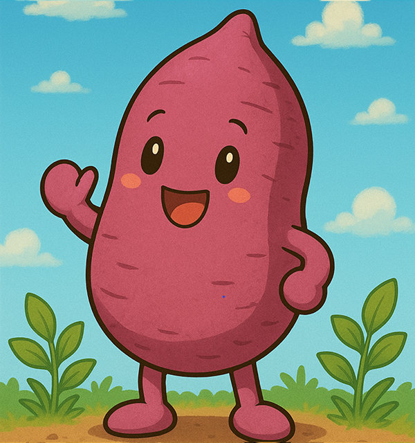 サツマイモキャラクターイラスト